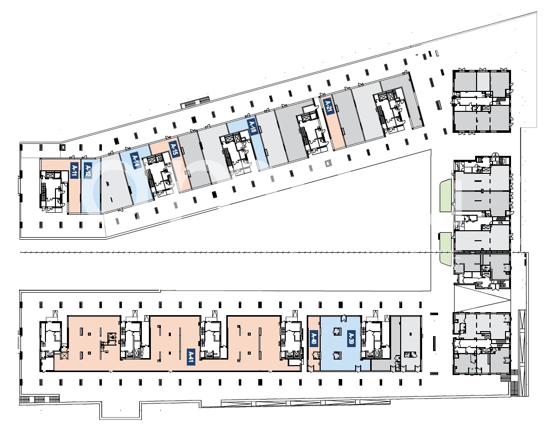 Планировка офиса 111-482 м², 1 этаж, ЖК «Акварели»